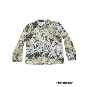 ZENERGY by CHICO'S Jacket Lightweight Sz 2 Medium 12 Full Zip Pockets